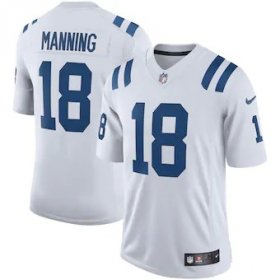 Wholesale Cheap Indianapolis Colts #18 Peyton Manning Men\'s Nike White Retired Player Limited Jersey