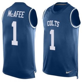Wholesale Cheap Nike Colts #1 Pat McAfee Royal Blue Team Color Men\'s Stitched NFL Limited Tank Top Jersey