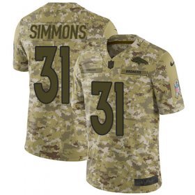 Wholesale Cheap Nike Broncos #31 Justin Simmons Camo Men\'s Stitched NFL Limited 2018 Salute To Service Jersey