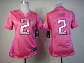 Wholesale Cheap Nike Falcons #2 Matt Ryan Pink Women\'s Be Luv\'d Stitched NFL Elite Jersey