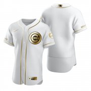 Wholesale Cheap Chicago Cubs Blank White Nike Men's Authentic Golden Edition MLB Jersey