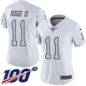 Wholesale Cheap Nike Raiders #11 Henry Ruggs III White Women\'s Stitched NFL Limited Rush 100th Season Jersey
