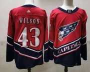Wholesale Cheap Men's Washington Capitals #43 Tom Wilson Red 2021 Retro Stitched NHL Jersey