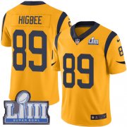 Wholesale Cheap Nike Rams #89 Tyler Higbee Gold Super Bowl LIII Bound Youth Stitched NFL Limited Rush Jersey