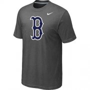 Wholesale Cheap MLB Boston Red Sox Heathered Nike Blended T-Shirt Dark Grey
