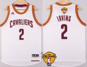 Wholesale Cheap Men's Cleveland Cavaliers #2 Kyrie Irving 2016 The NBA Finals Patch White Jersey