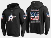 Wholesale Cheap Stars #26 Jere Lehtinen NHL Banner Wave Usa Flag Black Hoodie