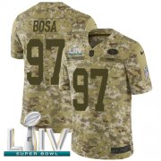 Wholesale Cheap Nike 49ers #97 Nick Bosa Camo Super Bowl LIV 2020 Men's Stitched NFL Limited 2018 Salute To Service Jersey