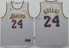 Wholesale Cheap Men\'s Los Angeles Lakers #24 Kobe Bryant Revolution 30 Swingman 2014 New Gray Jersey