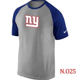 Wholesale Cheap Nike New York Giants Ash Tri Big Play Raglan NFL T-Shirt Grey/Blue