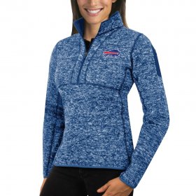 Wholesale Cheap Buffalo Bills Antigua Women\'s Fortune Half-Zip Sweater Heather Royal