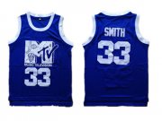 Wholesale Cheap Music Television MTV 33 Will Smith Blue Stitched Movie Jersey