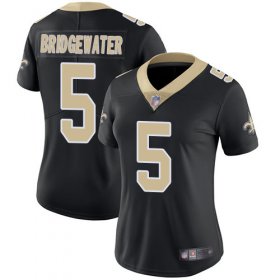 Wholesale Cheap Nike Saints #5 Teddy Bridgewater Black Team Color Women\'s Stitched NFL Vapor Untouchable Limited Jersey