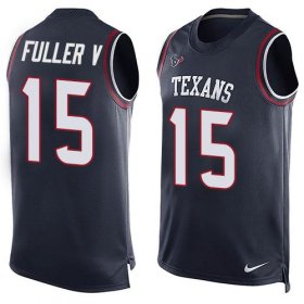 Wholesale Cheap Nike Texans #15 Will Fuller V Navy Blue Team Color Men\'s Stitched NFL Limited Tank Top Jersey