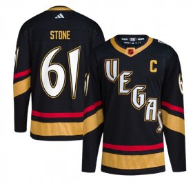 Wholesale Cheap Men\'s Vegas Golden Knights #61 Mark Stone Black 2022-23 Reverse Retro Stitched Jersey