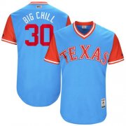 Wholesale Cheap Rangers #30 Nomar Mazara Light Blue "Big Chill" Players Weekend Authentic Stitched MLB Jersey