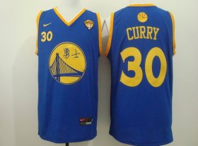 Wholesale Cheap Men\'s Golden State Warriors #30 Stephen Curry Chinese Blue Nike Authentic Jersey
