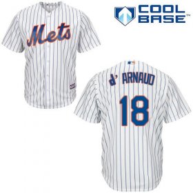 Wholesale Cheap Mets #18 Travis d\'Arnaud White(Blue Strip) Cool Base Stitched Youth MLB Jersey