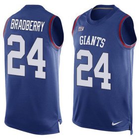 Wholesale Cheap Nike Giants #24 James Bradberry Royal Blue Team Color Men\'s Stitched NFL Limited Tank Top Jersey