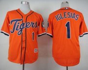 Wholesale Cheap Tigers #1 Jose Iglesias Orange Cool Base Stitched MLB Jersey