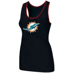 Wholesale Cheap Women\'s Nike Miami Dolphins Big Logo Tri-Blend Racerback Stretch Tank Top Black