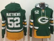 Wholesale Cheap Nike Packers #52 Clay Matthews Green/Gold Name & Number Pullover NFL Hoodie