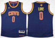 Wholesale Cheap Men's Cleveland Cavaliers #0 Kevin Love Navy Blue 2017 The NBA Finals Patch Jersey