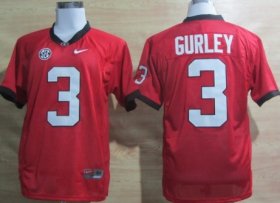 Wholesale Cheap Georgia Bulldogs #3 Todd Gurley Red Jersey