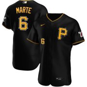Wholesale Cheap Pittsburgh Pirates #6 Starling Marte Men's Nike Black Alternate 2020 Authentic Player MLB Jersey