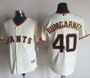 Wholesale Cheap Giants #40 Madison Bumgarner Cream New Cool Base Stitched MLB Jersey