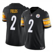 Cheap Men's Pittsburgh Steelers #2 Justin Fields Black F.U.S.E. Vapor Untouchable Limited Football Stitched Jersey