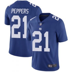 Wholesale Cheap Nike Giants #21 Jabrill Peppers Royal Blue Team Color Men\'s Stitched NFL Vapor Untouchable Limited Jersey