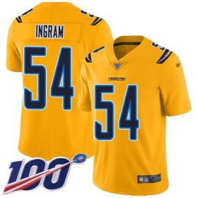 Wholesale Cheap Nike Chargers #54 Melvin Ingram Gold Men\'s Stitched NFL Limited Inverted Legend 100th Season Jersey