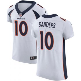 Wholesale Cheap Nike Broncos #10 Emmanuel Sanders White Men\'s Stitched NFL Vapor Untouchable Elite Jersey