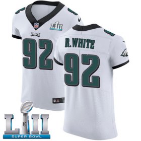 Wholesale Cheap Nike Eagles #92 Reggie White White Super Bowl LII Men\'s Stitched NFL Vapor Untouchable Elite Jersey