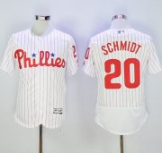 Wholesale Cheap Phillies #20 Mike Schmidt White(Red Strip) Flexbase Authentic Collection Stitched MLB Jersey