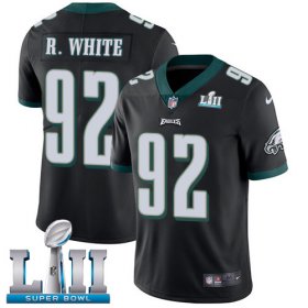Wholesale Cheap Nike Eagles #92 Reggie White Black Alternate Super Bowl LII Men\'s Stitched NFL Vapor Untouchable Limited Jersey
