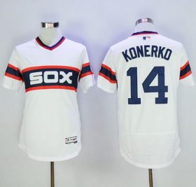 Wholesale Cheap White Sox #14 Paul Konerko White Flexbase Authentic Collection Alternate Home Stitched MLB Jersey