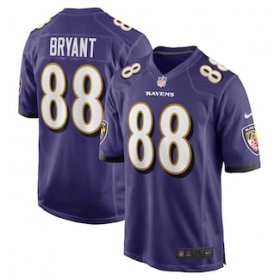 Wholesale Cheap Men\'s Baltimore Ravens #88 Dez Bryant Nike Purple Game Jersey