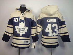 Wholesale Cheap Maple Leafs #43 Nazem Kadri Blue Sawyer Hooded Sweatshirt Stitched Youth NHL Jersey