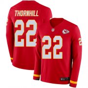 Wholesale Cheap Nike Chiefs #22 Juan Thornhill Red Team Color Men's Stitched NFL Limited Therma Long Sleeve Jersey