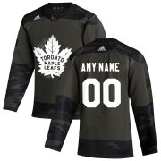 Wholesale Cheap Toronto Maple Leafs Adidas 2019 Veterans Day Authentic Custom Practice NHL Jersey Camo