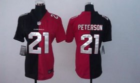 Wholesale Cheap Nike Cardinals #21 Patrick Peterson Black/Red Women\'s Stitched NFL Elite Split Jersey