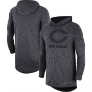 Wholesale Cheap Nike Chicago Bears Heathered Charcoal Fan Gear Tonal Slub Hooded Long Sleeve T-Shirt