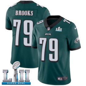 Wholesale Cheap Nike Eagles #79 Brandon Brooks Midnight Green Team Color Super Bowl LII Youth Stitched NFL Vapor Untouchable Limited Jersey