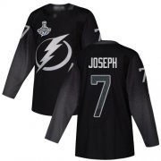 Cheap Adidas Lightning #7 Mathieu Joseph Black Alternate Authentic Youth 2020 Stanley Cup Champions Stitched NHL Jersey