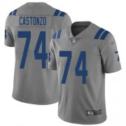 Wholesale Cheap Nike Colts #74 Anthony Castonzo Gray Youth Stitched NFL Limited Inverted Legend Jersey