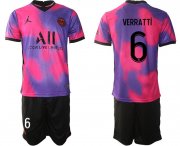 Wholesale Cheap Men 2020-2021 Club Paris Saint-Germain away purple 6 Soccer Jersey