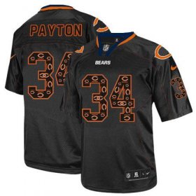Wholesale Cheap Nike Bears #34 Walter Payton New Lights Out Black Men\'s Stitched NFL Elite Jersey
