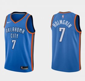 Wholesale Cheap Men\'s Oklahoma City Thunder #7 Chet Holmgren 2022 Draft Blue Stitched NBA Jersey
